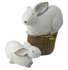 China Small Decorative Rabbit Garden Ornaments Animals For House / Courtyard supplier